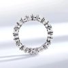 Marquise Cut Full Moissanite Sterling Silver Ring - Image 2