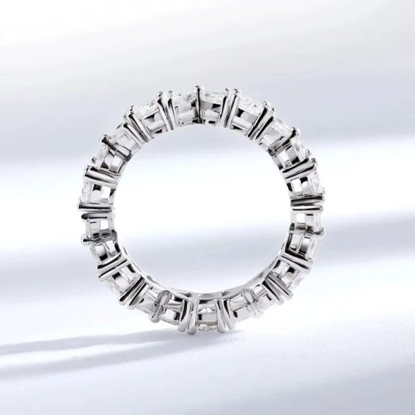 Marquise Cut Full Moissanite Sterling Silver Ring - Image 2