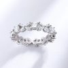 Marquise Cut Full Moissanite Sterling Silver Ring - Image 3