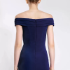 Mermaid V-Neck Polyester With Train Ruffles Formal Party Dresses - Image 4