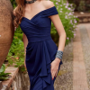 Mermaid V-Neck Polyester With Train Ruffles Formal Party Dresses - Image 2