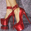 Platform Stiletto Heel Ankle Strap High Heels Pumps - Image 3