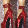Platform Stiletto Heel Ankle Strap High Heels Pumps - Image 4