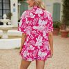 Print Short Sleeve Fashion Casual Shirt And Shorts Two Piece Set - Image 17