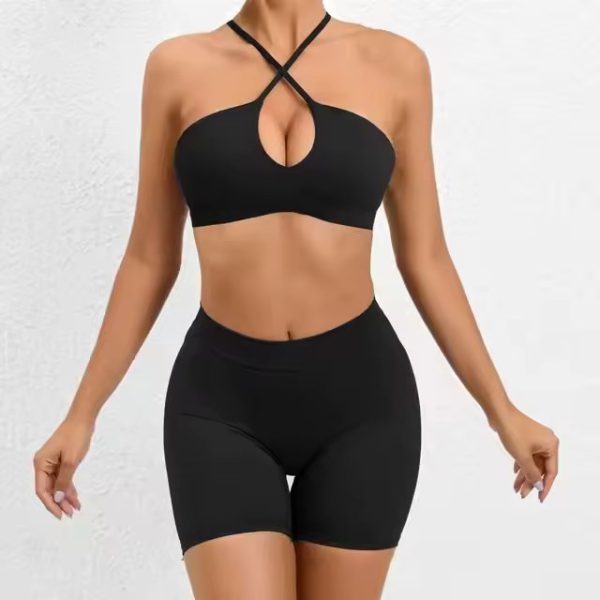 Seamless Fashion Hip-lifting Nude Feel Shorts Cross Beauty Back Bra Suits Sets - Image 8