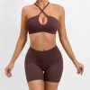 Seamless Fashion Hip-lifting Nude Feel Shorts Cross Beauty Back Bra Suits Sets - Image 2