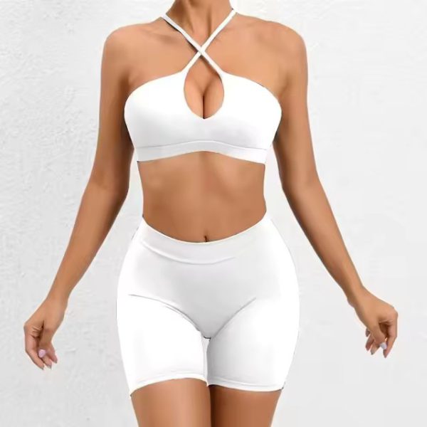Seamless Fashion Hip-lifting Nude Feel Shorts Cross Beauty Back Bra Suits Sets - Image 7