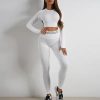 Seamless Fitness Hip-lifting Shorts Fashion Long-Sleeved  Sports Sets - Image 9