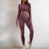 Seamless Fitness Hip-lifting Shorts Fashion Long-Sleeved  Sports Sets - Image 8