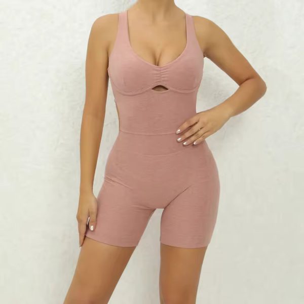 Seamless Hip-lifting Cross Beauty Back One-Piece Workout Jumpsuits - Image 14