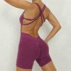 Seamless Hip-lifting Cross Beauty Back One-Piece Workout Jumpsuits - Image 16