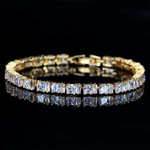 Shiny Square Zirconia Fashion Three Graces Bracelet