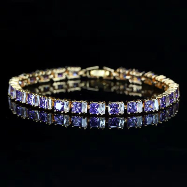 Shiny Square Zirconia Fashion Three Graces Bracelet - Image 3