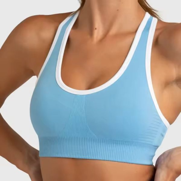 Shockproof Seamless Beauty Back Crop Fitness Bra - Image 9