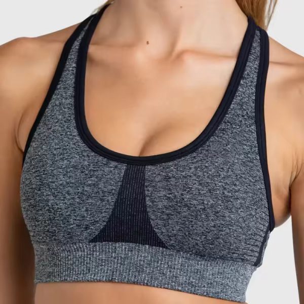 Shockproof Seamless Beauty Back Crop Fitness Bra - Image 2