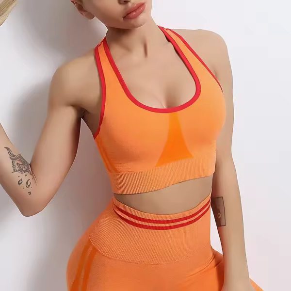 Shockproof Seamless Beauty Back Crop Fitness Bra - Image 5