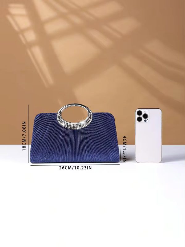 Simple And Elegant Glitter Crystal Design Handbag - Image 2