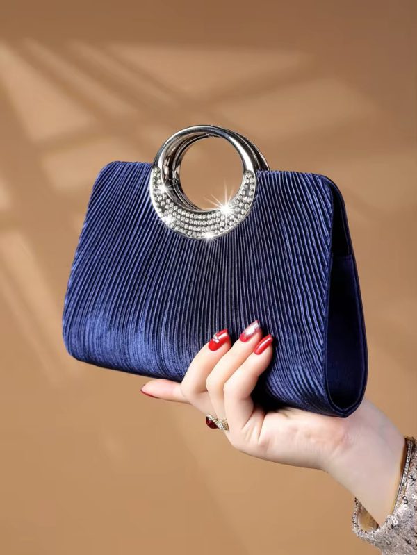 Simple And Elegant Glitter Crystal Design Handbag - Image 10