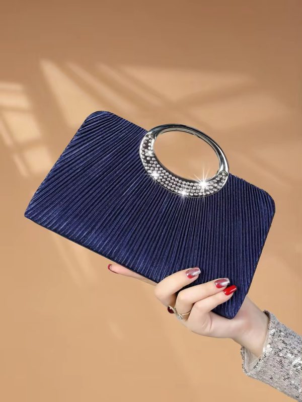 Simple And Elegant Glitter Crystal Design Handbag - Image 11