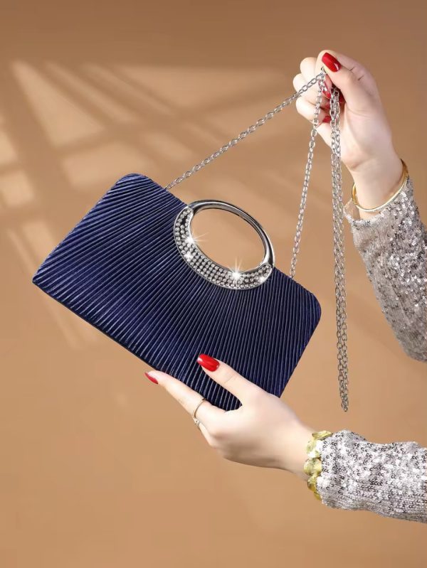 Simple And Elegant Glitter Crystal Design Handbag - Image 13