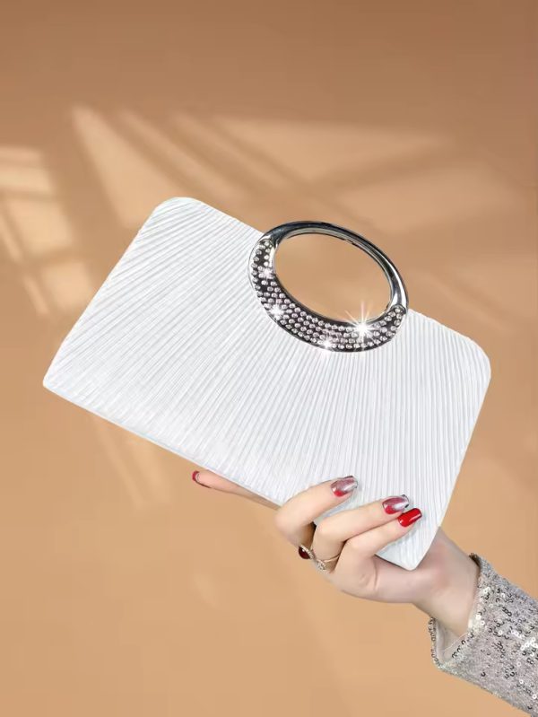 Simple And Elegant Glitter Crystal Design Handbag - Image 15