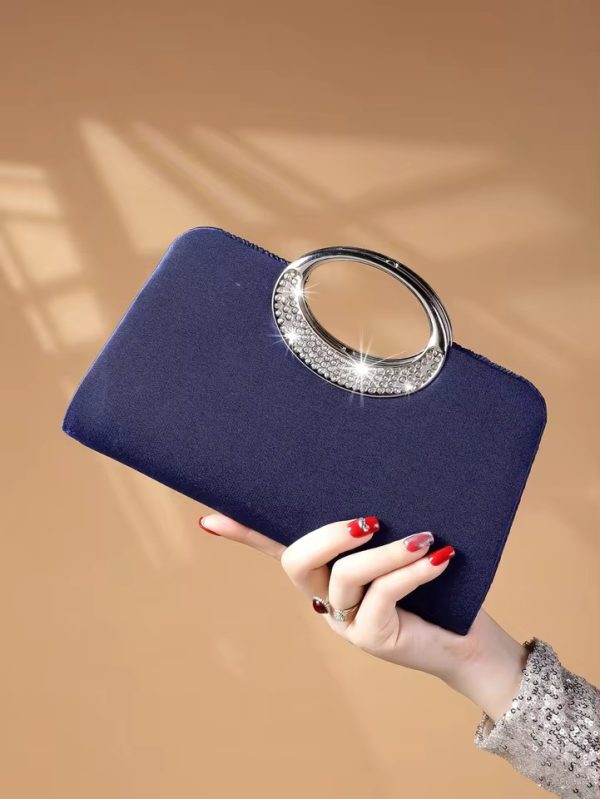 Simple And Elegant Glitter Crystal Design Handbag - Image 9