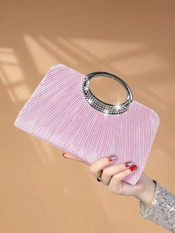 Simple And Elegant Glitter Crystal Design Handbag - Image 4