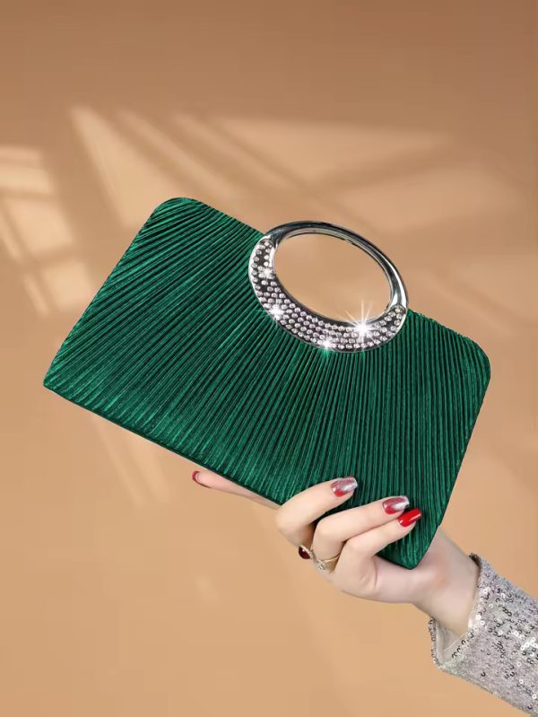 Simple And Elegant Glitter Crystal Design Handbag - Image 5