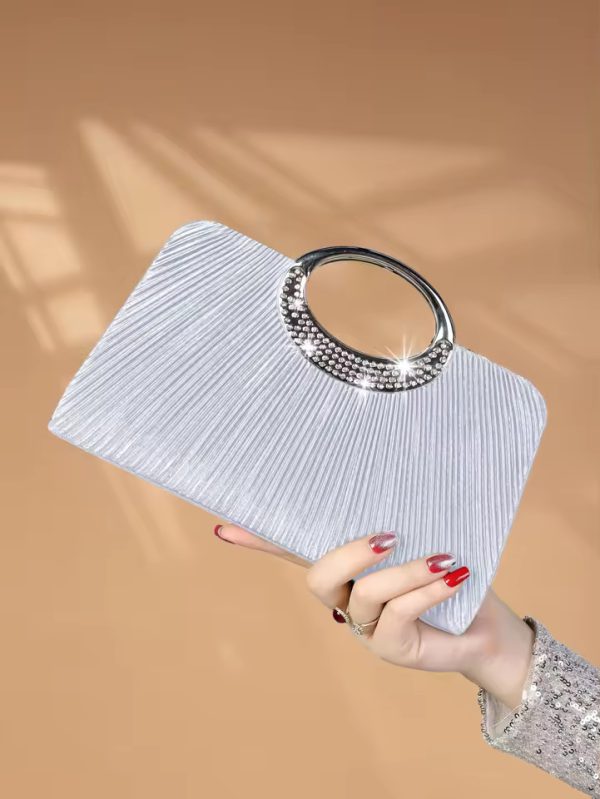 Simple And Elegant Glitter Crystal Design Handbag - Image 6