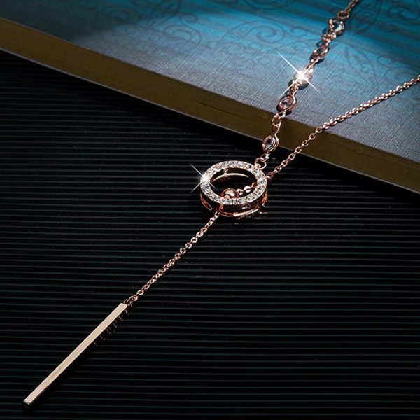 Simple Sweater Chain Ring Decoration Long Necklace - Image 2