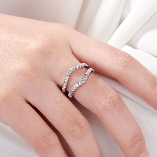 Simulated Diamond Luxury 925 Sterling Silver Moissanite Rings - Image 2