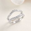 Simulated Diamond Luxury 925 Sterling Silver Moissanite Rings - Image 4