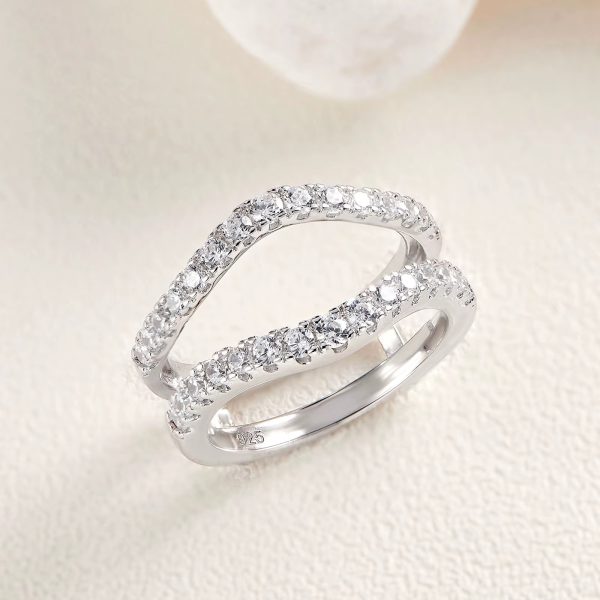 Simulated Diamond Luxury 925 Sterling Silver Moissanite Rings - Image 4