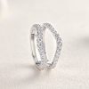 Simulated Diamond Luxury 925 Sterling Silver Moissanite Rings - Image 5