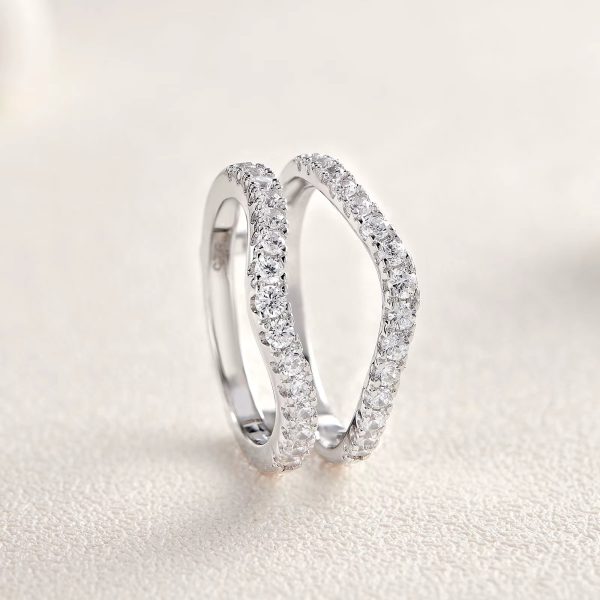 Simulated Diamond Luxury 925 Sterling Silver Moissanite Rings - Image 5