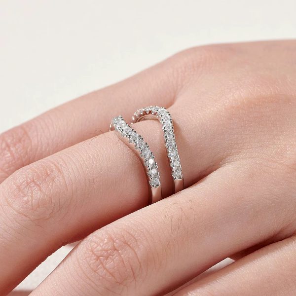 Simulated Diamond Luxury 925 Sterling Silver Moissanite Rings