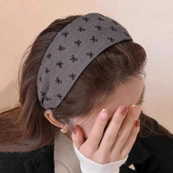 Sweet Printed BowFashion Hairband with Wide Design (1)