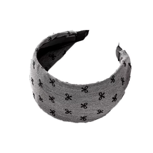Sweet Printed BowFashion Hairband with Wide Design - Image 2