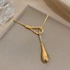 Unique Design Irregular Waterdrop Pendant Stainless Steel Necklaces - Image 5