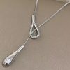 Unique Design Irregular Waterdrop Pendant Stainless Steel Necklaces - Image 6