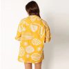 Vintage Print Turn Down Collar Long Sleeve Button Shirt And Drawstring Shorts Two Piece Set - Image 7
