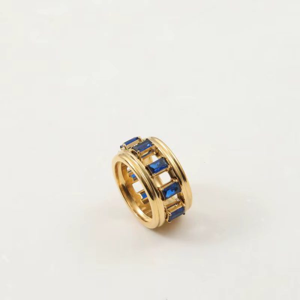 Zircon Hollow Fashion Stainless Steel Ring