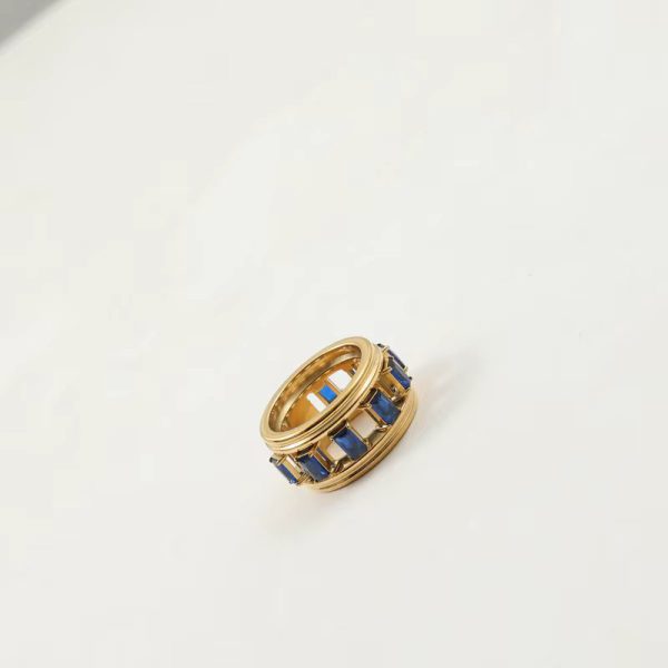 Zircon Hollow Fashion Stainless Steel Ring - Image 5