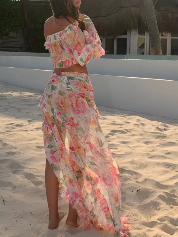 Beach Wrap Low Waist Tie Dye Swimming Suits - Image 3