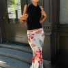 Casual Ruched Peach Hip Fashion Stretch Streetwear Print Skirts - Image 7