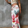 Casual Ruched Peach Hip Fashion Stretch Streetwear Print Skirts - Image 5