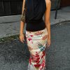 Casual Ruched Peach Hip Fashion Stretch Streetwear Print Skirts - Image 6