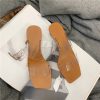 Crystal Ball Design Low Heel Fashion PVC Transparent  Peep Toe Sandals - Image 3