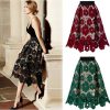 Elegant A-Line Hollow Out  Elastic Waist Boho Lace Skirt - Image 4