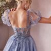 Elegant A-Line Tea-Length Sweetheart Neck Lace Party Dresses - Image 3